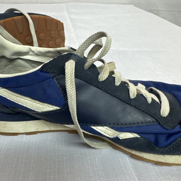 Vintage Reebok Classic Nylon Suede Blue Gum Sole Sneakers Mens 11.5 Collector - Picture 14 of 16